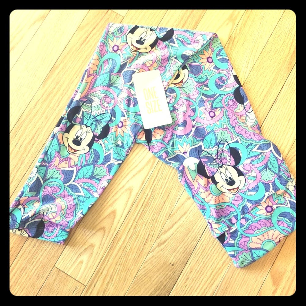 Disney Lularoe NWT OS Paisley Minnie Leggings